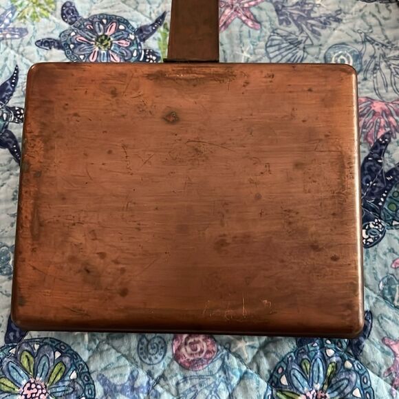 Vintage Copper Bed Warmer Pelican Design Top & Handles Rare Find Set - Picture 2 of 7